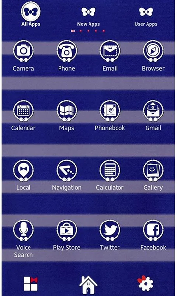 Blue Theme Ribbons and Stripes - Image screenshot of android app