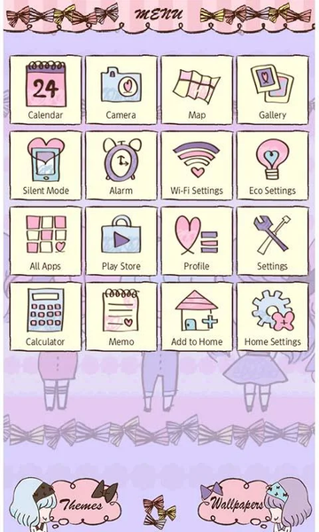 -Ribbon Girls- Theme +HOME - Image screenshot of android app