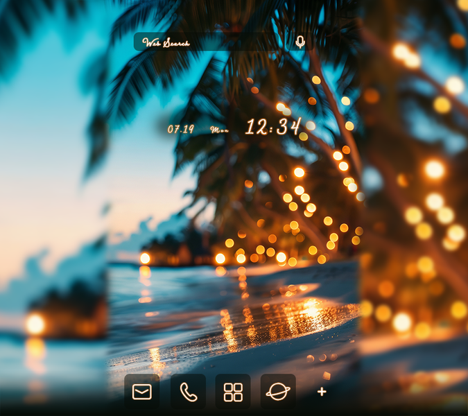 Romantic Beach Theme +HOME - عکس برنامه موبایلی اندروید