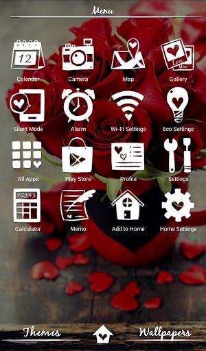 Cute wallpaper-Roses & Hearts - Image screenshot of android app
