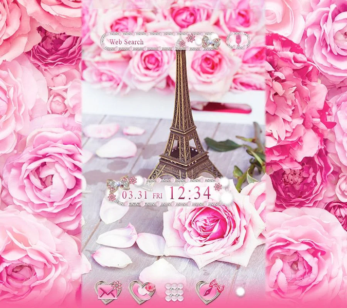Roses & Paris Theme +HOME - Image screenshot of android app