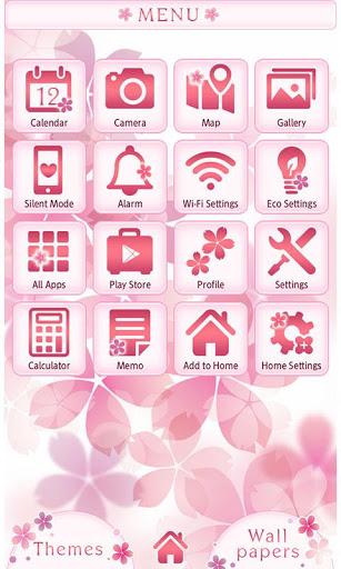 Pink Wallpaper-Sakura Print- - Image screenshot of android app