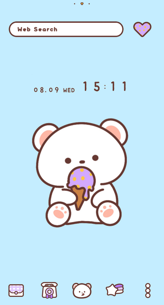 Summer Polar Bear Theme +HOME - Image screenshot of android app