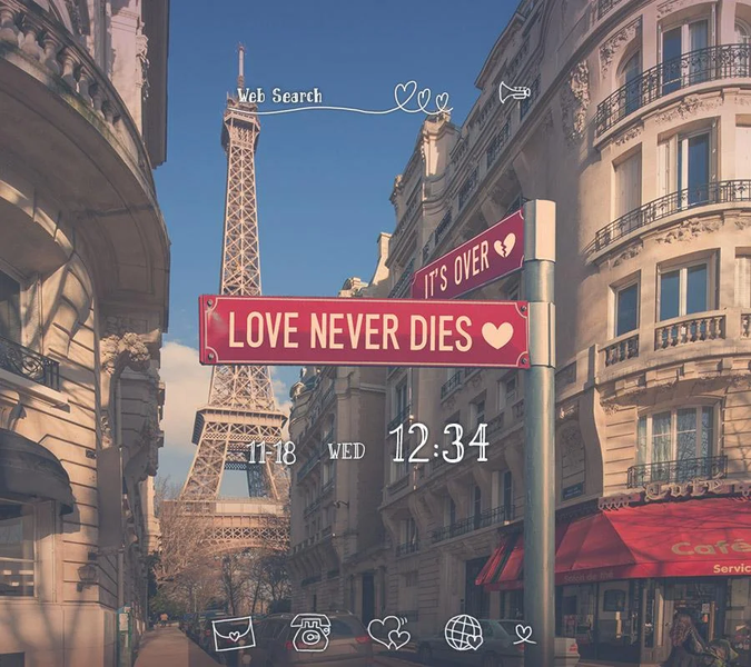 Paris wallpaper Signs of Love - Image screenshot of android app