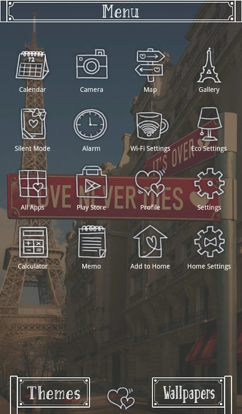 Paris wallpaper Signs of Love - Image screenshot of android app