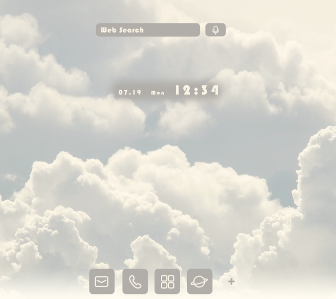 Simple Clouds Theme +HOME - Image screenshot of android app