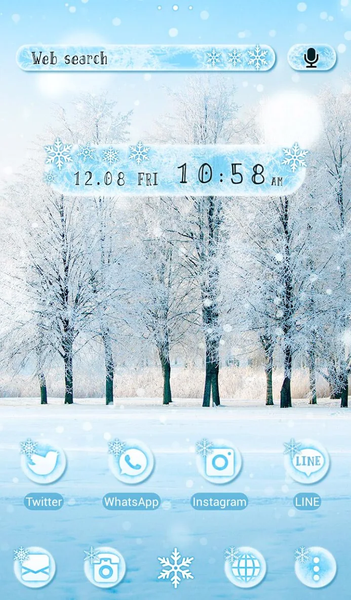Snow Tree Theme - Image screenshot of android app