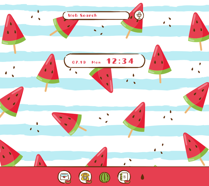 Watermelon Breeze Theme - Image screenshot of android app