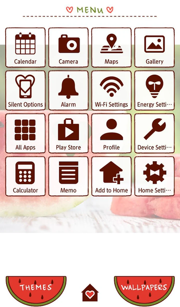 Watermelon Heart Theme - Image screenshot of android app