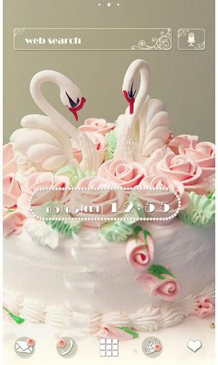 Cute Wallpaper Swan Cake - Image screenshot of android app