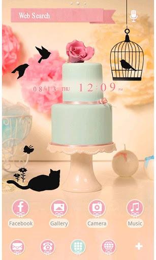 Cute Theme-Blue-Green Cake- - عکس برنامه موبایلی اندروید