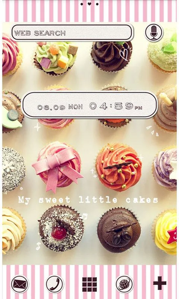 -Sweet Cupcakes- Theme +HOME - Image screenshot of android app