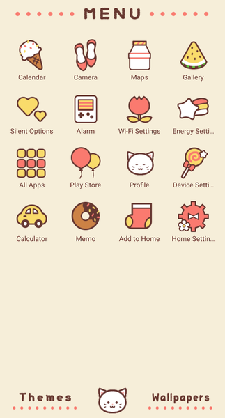 Bubble Tea Kitty Theme +HOME - Image screenshot of android app
