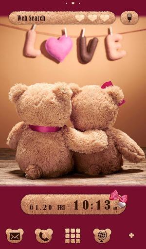 Teddy Bear Couple Theme +HOME - عکس برنامه موبایلی اندروید