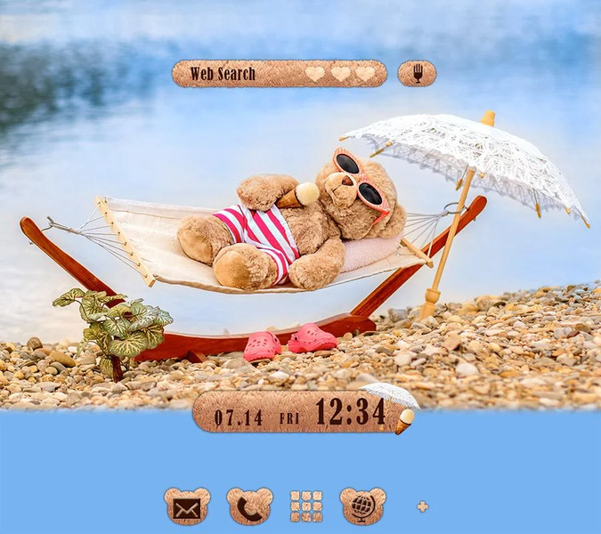 Teddy Bear Summer Theme - Image screenshot of android app