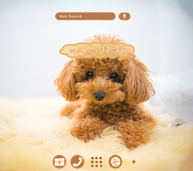 Toy Poodle Puppy Theme - Image screenshot of android app