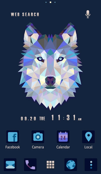 Triangle Wolf Theme +HOME - Image screenshot of android app