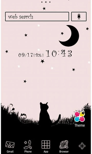 Cute Wallpaper Moonlight Cat - عکس برنامه موبایلی اندروید