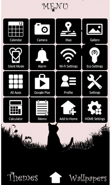 Cute Wallpaper Moonlight Cat - Image screenshot of android app