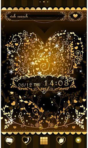 Heart Theme-Golden Vines- - Image screenshot of android app