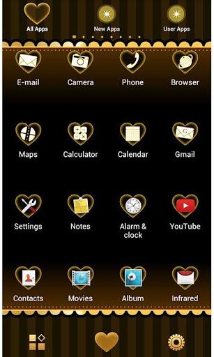 Heart Theme-Golden Vines- - Image screenshot of android app