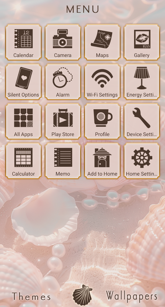 Seashells and Pearls Theme - Image screenshot of android app