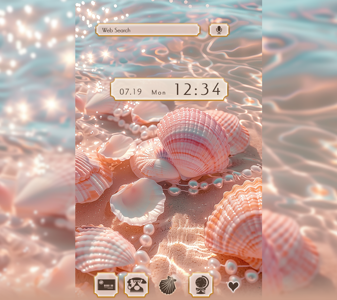 Seashells and Pearls Theme - Image screenshot of android app
