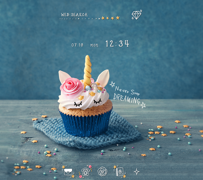 Unicorn CupcakeTheme - Image screenshot of android app