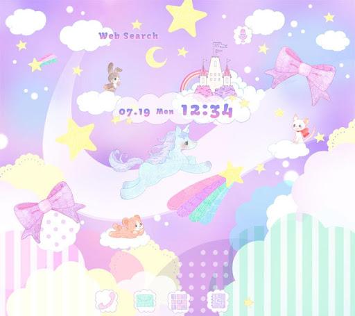 Cute Theme-Unicorn Fantasy- - عکس برنامه موبایلی اندروید