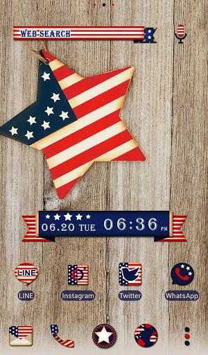 U.S.A. Flag Star Theme - Image screenshot of android app