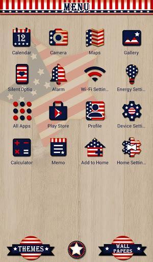 U.S.A. Flag Star Theme - Image screenshot of android app