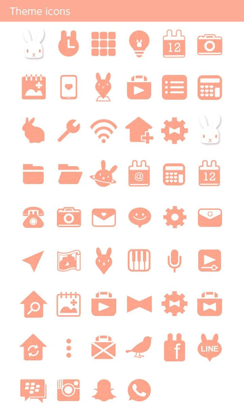 Rabbit's Lunch Theme +HOME - Image screenshot of android app