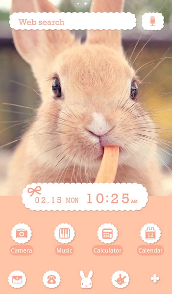 Rabbit's Lunch Theme +HOME - Image screenshot of android app