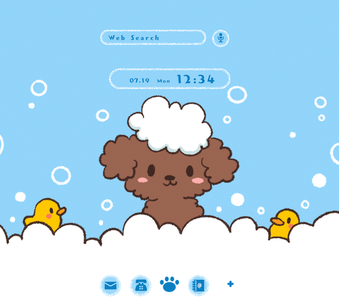 Puppy Bath Time Theme +HOME - Image screenshot of android app