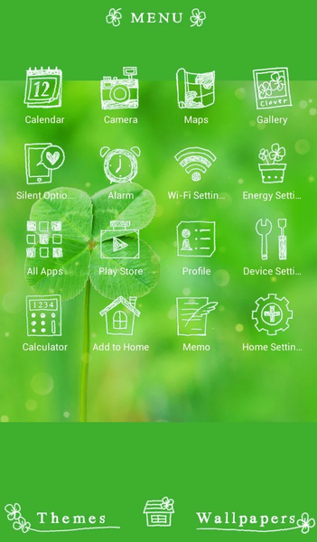 Four-Leaf Clover +HOME Theme - عکس برنامه موبایلی اندروید