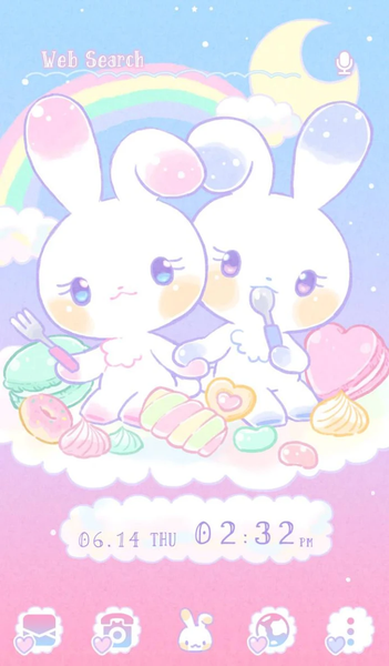 Cute Dreamy Rabbit +HOME - Image screenshot of android app
