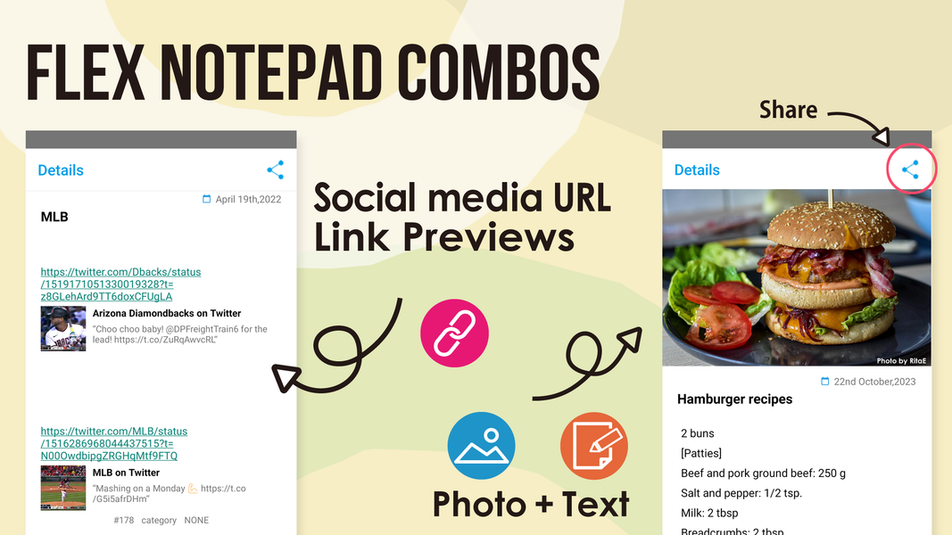 My Notebook - Photos & Links - Image screenshot of android app