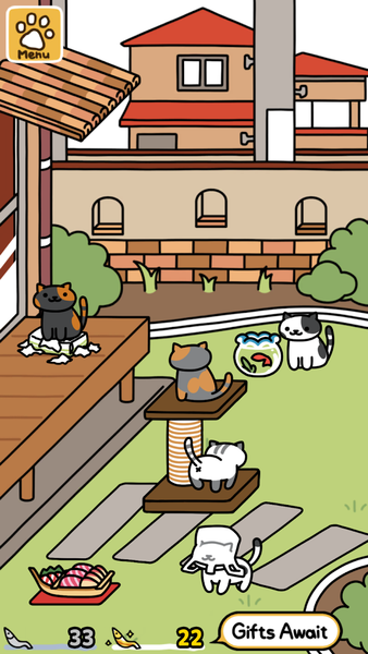 Neko Atsume 2: Kitty Collector - Gameplay image of android game