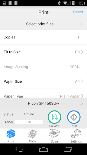Ricoh Printer - عکس برنامه موبایلی اندروید