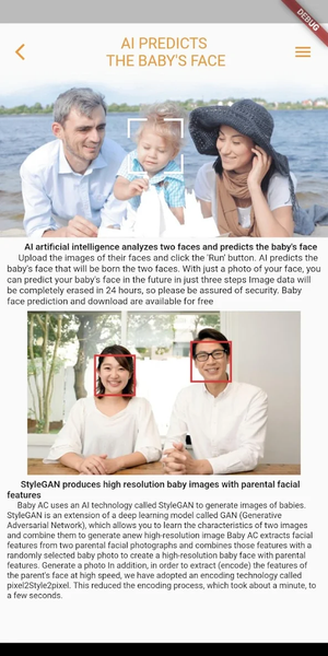 babyAC - AI predicts your baby - Image screenshot of android app