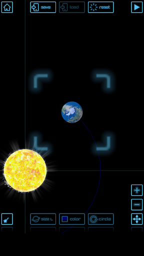 Planet simulation - Gameplay image of android game