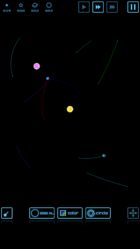 Planet simulation - Gameplay image of android game