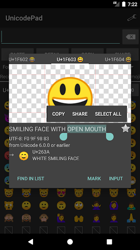 Unicode Pad - عکس برنامه موبایلی اندروید