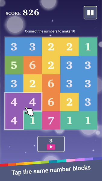 Merge The Numbers：Brain Puzzle - Gameplay image of android game