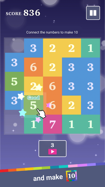 Merge The Numbers：Brain Puzzle - Gameplay image of android game