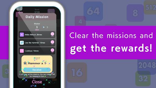 Number drops with ۲۰۴۸ puzzle - عکس بازی موبایلی اندروید