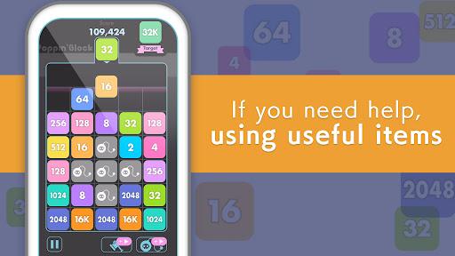 Number drops with ۲۰۴۸ puzzle - عکس بازی موبایلی اندروید