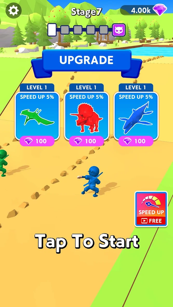 Dino Ninja Race - عکس بازی موبایلی اندروید
