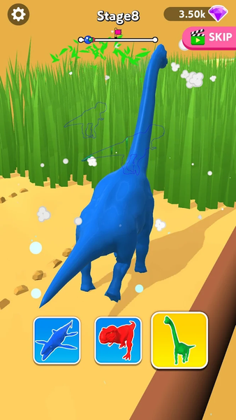 Dino Ninja Race - Gameplay image of android game