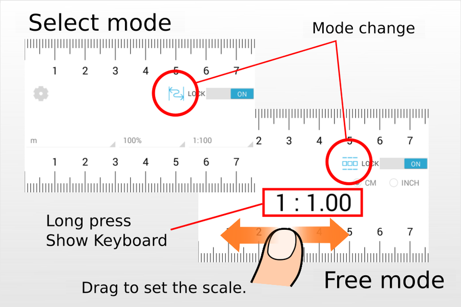 Scale Ruler - various scales - عکس برنامه موبایلی اندروید